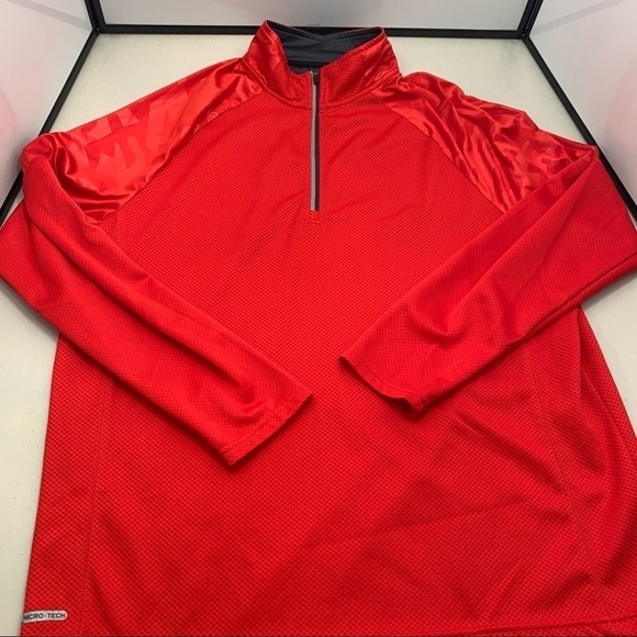Free Country Shirt Adult Size XL Red Micro Tech 1/4 Zip Pullover Long Sleeve Men - Picture 1 of 9